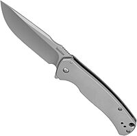 Kershaw Scour Folding Pocket Knife, 3.3 inch 8Cr13Mov Silver Blade, Stainless Steel Handle, Frame Lock, Pocketclip