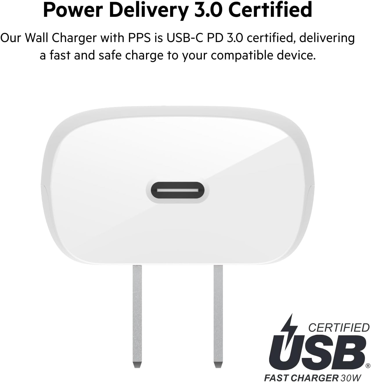 Belkin 30W USB-C GaN Wall Charger - PD 3.0 & PPS