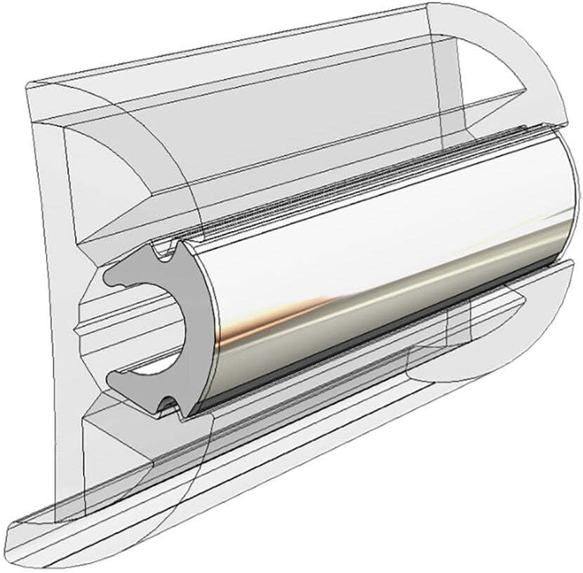 TACO Marine V12-0307CP80 Taco Rub Rail Insert - Flexible Chrome - 80&39;