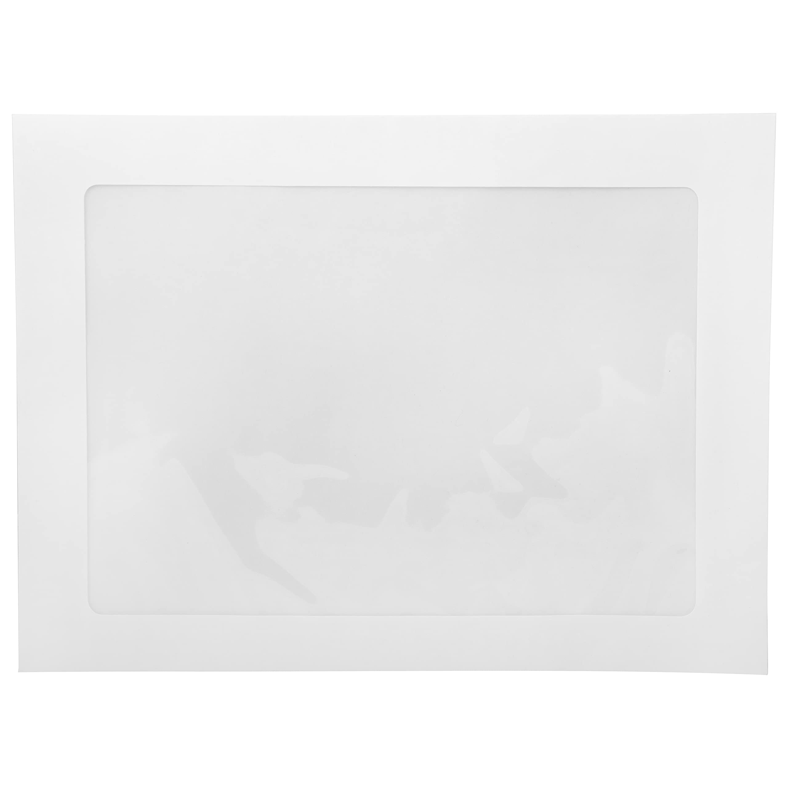JAM Paper Window Booklet Envelopes - White - Gummed Closure - Single Window