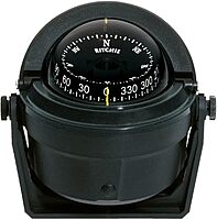 Ritchie Navigation B-81 Voyager Bracket Mount Combi-Dial Compass, Black, 3"