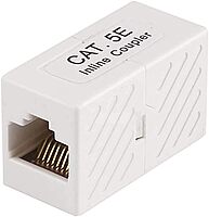Monoprice Cat5e RJ45 Modular Inline Coupler - Straight Type Coupler, White