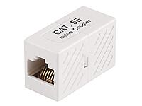 Monoprice Cat5e RJ45 Modular Inline Coupler - Straight Type Coupler, White