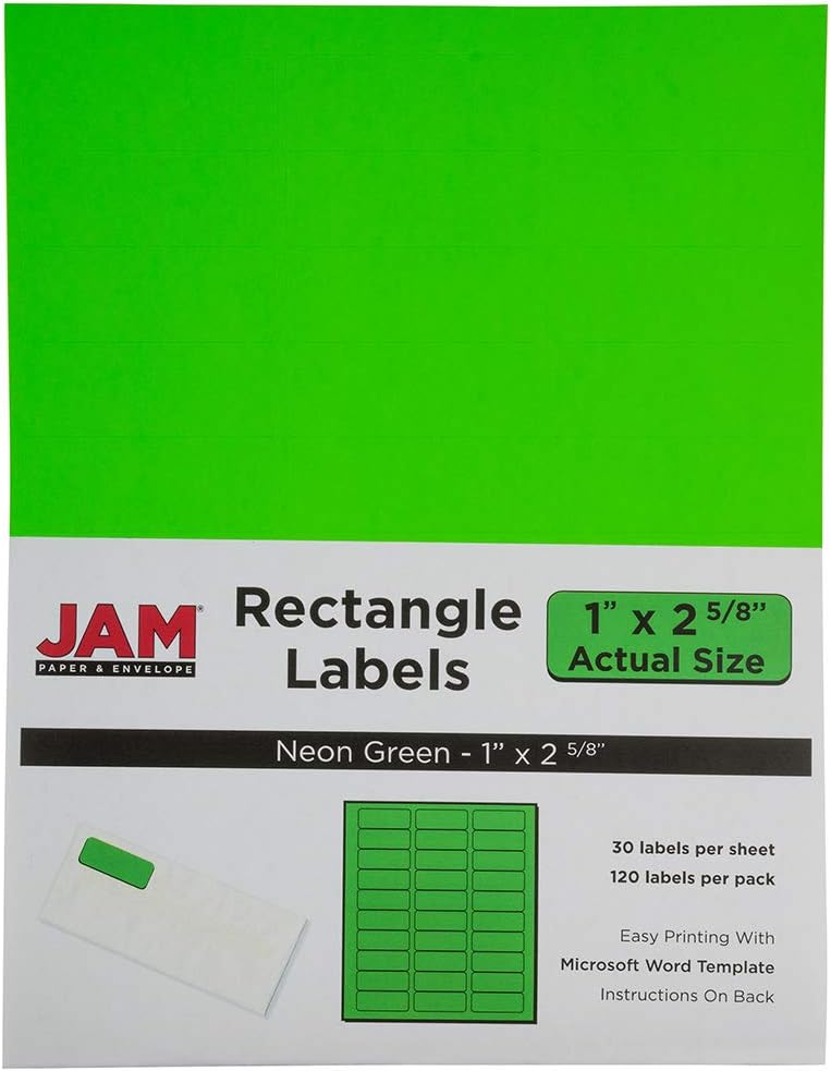 JAM PAPER Mailing Address Labels - Self-Adhesive Rectangular