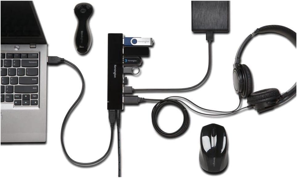 Kensington K39123AM UH7000C USB 3.0 7-Port Hub with Charging
