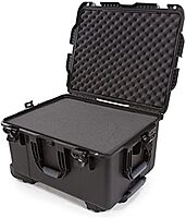 NANUK Wheeled Series 960 Lightweight NK-7 Resin Waterproof Protective Rolling Case with Foam, Black Case Cubed Foam Black