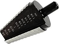 Irwin Tools IRWIN Unibit #21 13/16-Inch to 1-3/8-Inch Step-Drill Bit, 1/2-Inch Shank (10221), Black