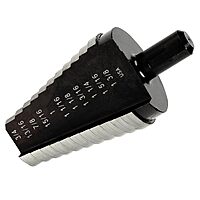 Irwin Tools IRWIN Unibit #21 13/16-Inch to 1-3/8-Inch Step-Drill Bit, 1/2-Inch Shank (10221), Black