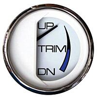 Faria Beede 13809 Chesapeake Stainless Steel Trim Gauge (Johnson/Evinrude/Suzuki Outboard) - 2', White