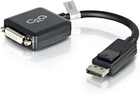 C2G Legrand DisplayPort to DVI, Male to Female Displayport Cable, Black DisplayPort Cable, 8 Inch Digital Display Cable