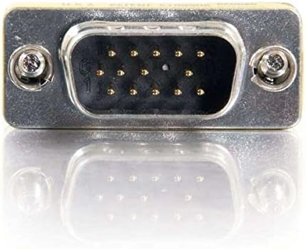 C2G HD15 VGA M/M Mini Gender Changer (Coupler) - 1 x 15-pin HD-15 Male - 1 x 15-pin HD-15 Male - Silver, Yellow