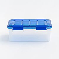 IRIS USA 6Pack 19qt WEATHERPRO Airtight Plastic Storage Bin with Lid and Seal and Secure Latching Buckles