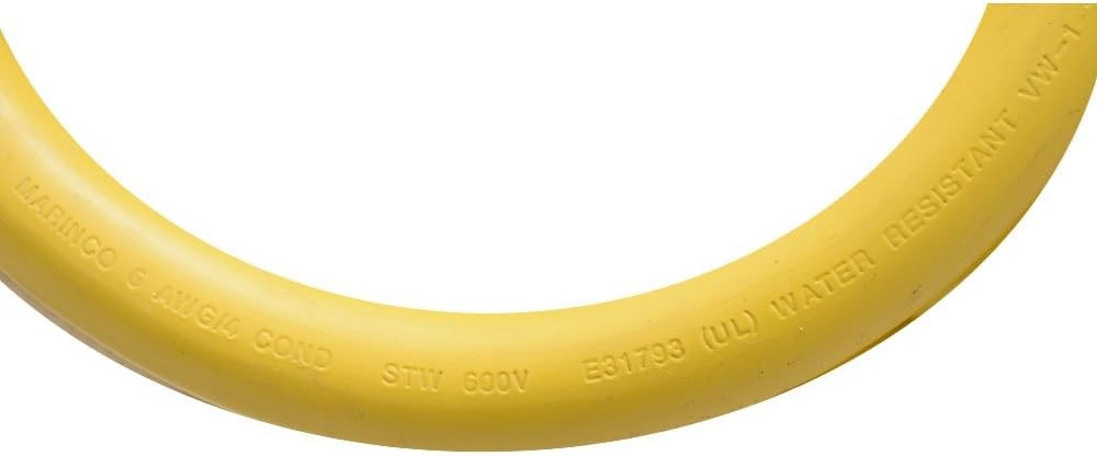 Marinco 50Amp 125/250V Shore Power Cable - 50' - Yellow