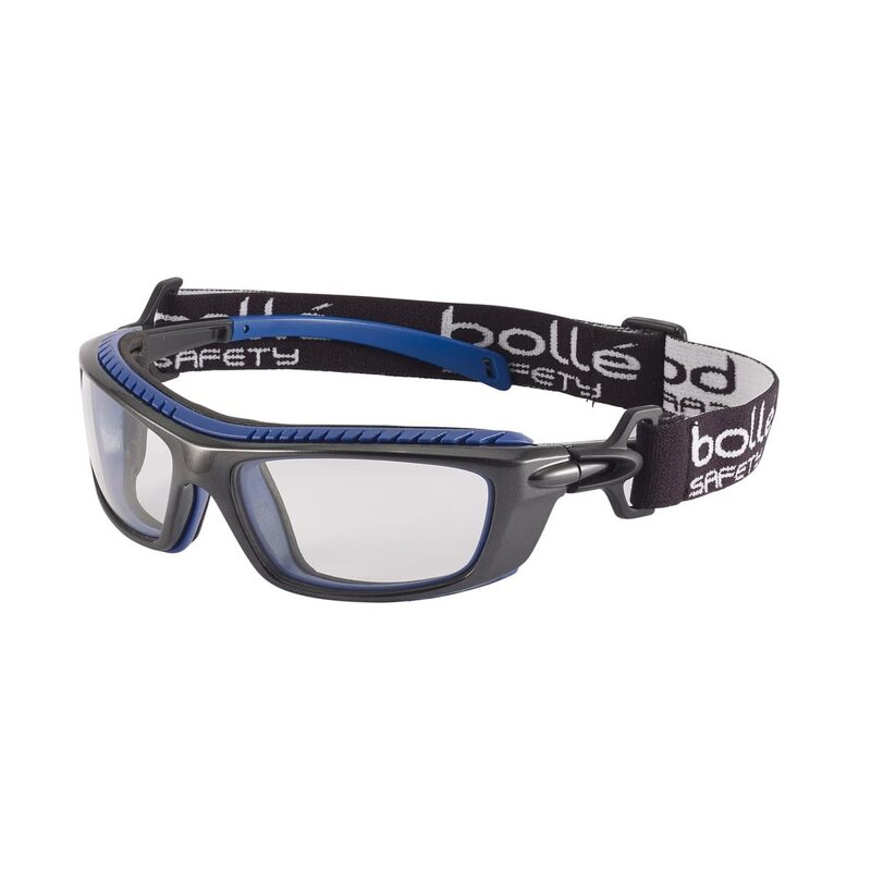 Bolle BAXTER Safety Goggles, Clear Lens, Polycarbonate, ASAF Platinum, One Size (40276)