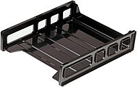 Officemate Front Loading Letter Trays, Made in USA, Smoke (21031)