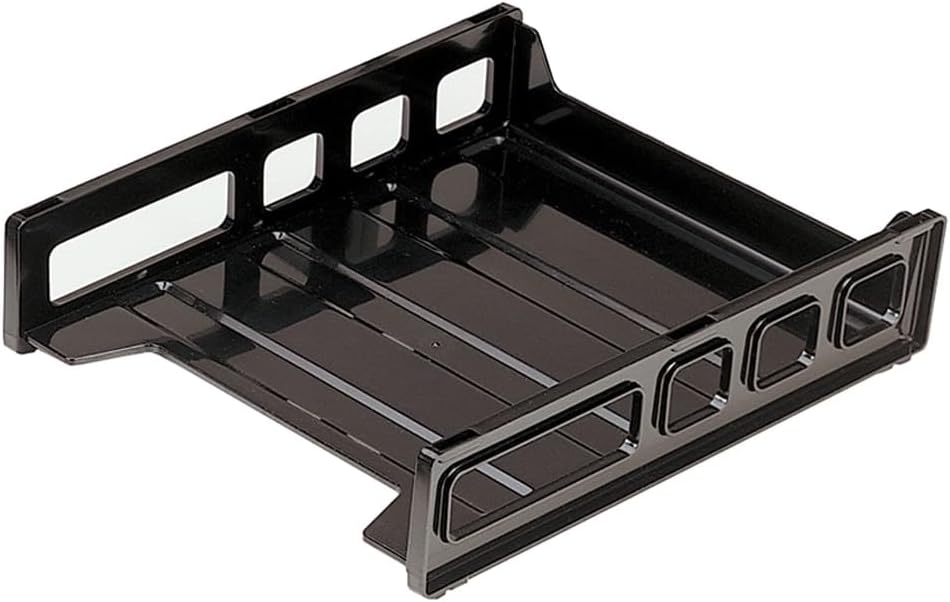 Officemate Front Loading Letter Trays, Made in USA, Smoke (21031)