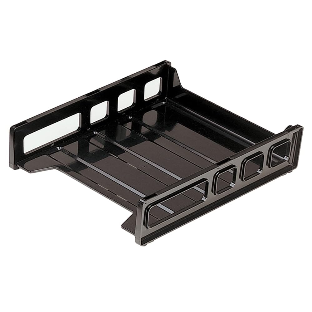 Officemate Front Loading Letter Trays, Made in USA, Smoke (21031)