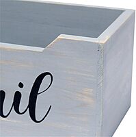 Elegant Designs Rustic Farmhouse Wooden Tabletop Mail Organizer Box