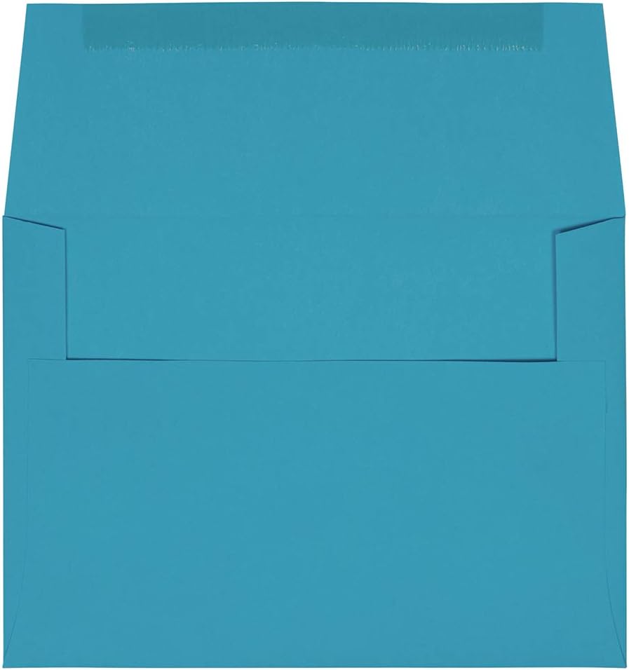 JAM Paper Blue Booklet Invitation Envelopes, Recycled, Gummed Seal