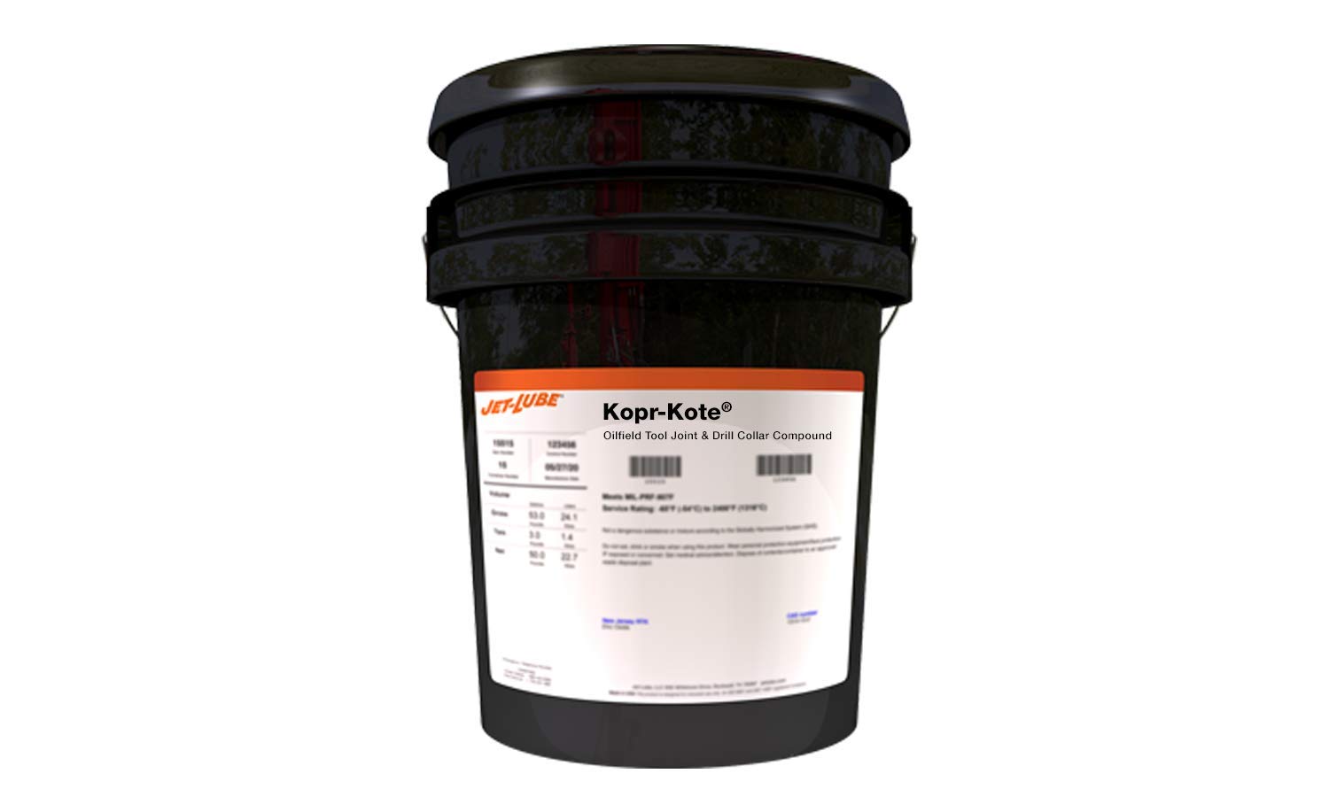 Jet-Lube Kopr-Kote - Copper Based | High Temperature | EP Lubricant | Anti-Seize | Military Grade | Low Friction - | 5 Gal