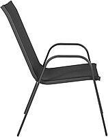FLASH FURNITURE Brazos Series Outdoor Stackable Patio Chairs with Flex Comfort Material