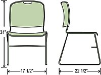 NPS 8500 Series Ultra-Compact Plastic Stack Chair