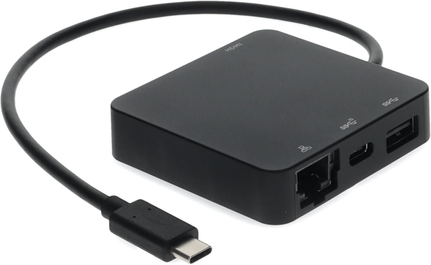 ADDON USB-C MALE TO USB 3.1 (C), HDMI 4K, USB 3.1 GEN 2 (A), AND RJ-45 TRAVEL DO