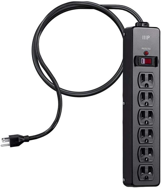 Monoprice Heavy Duty Metal Surge Protector Power Strip / Power Box