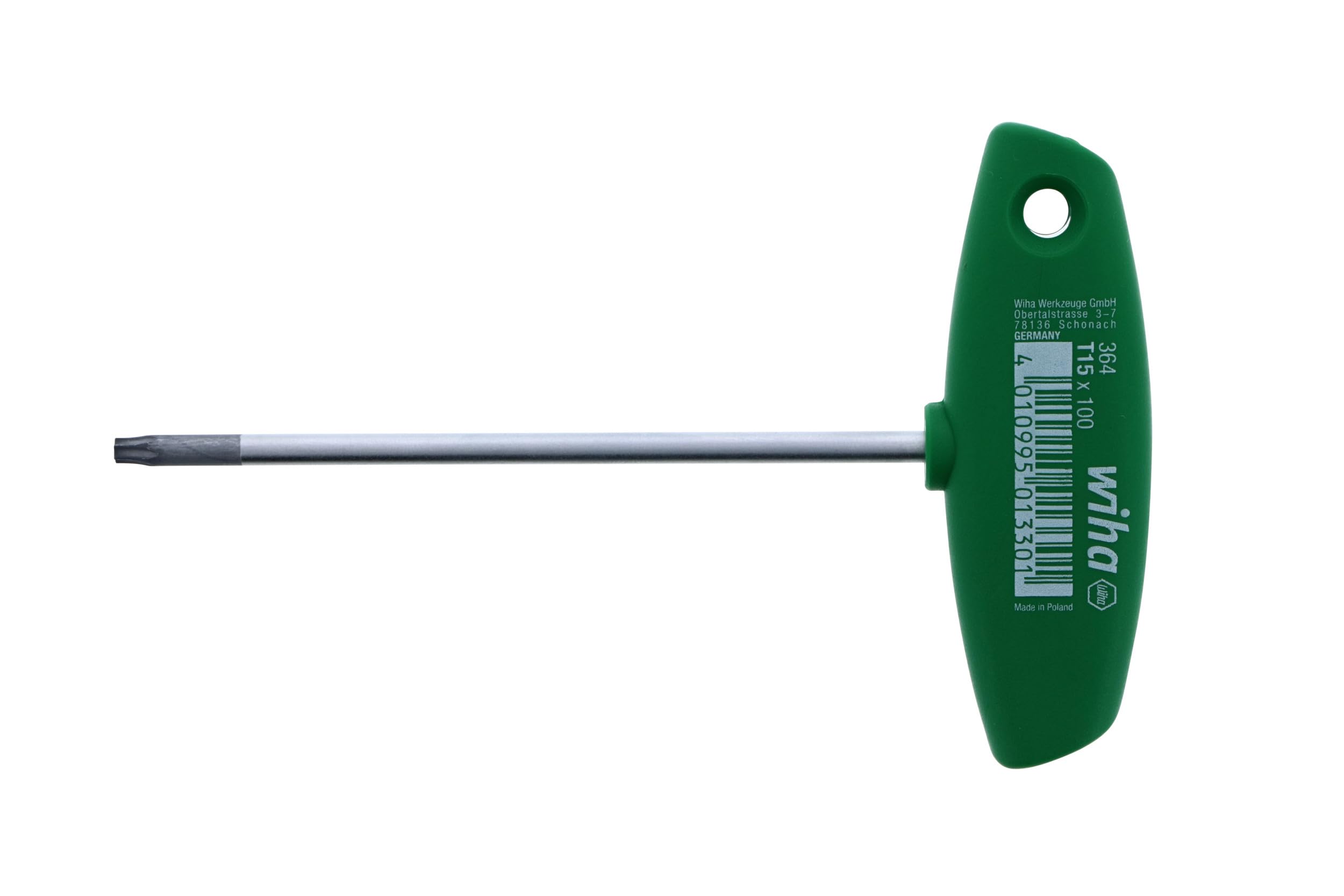 Wiha 36415 Torx T-Handle Ergo Grip, T15 x 100mm