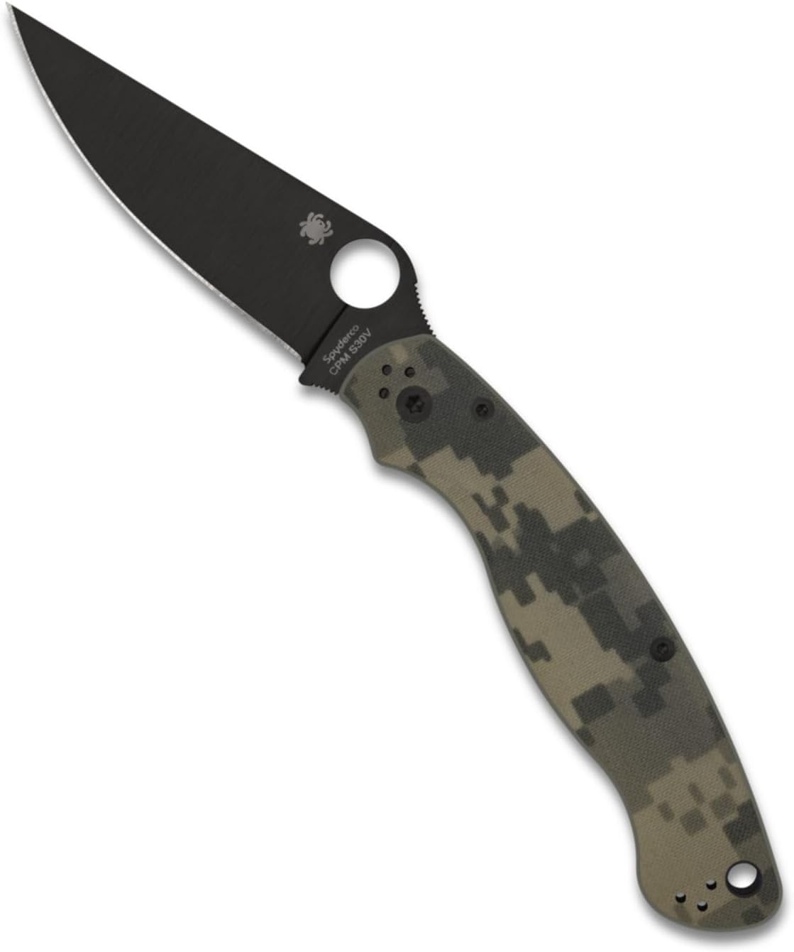 Spyderco Knives Military 2 C36GPCMOBK2 Black S30V Stainless and Camo G-10 Pocket Knife