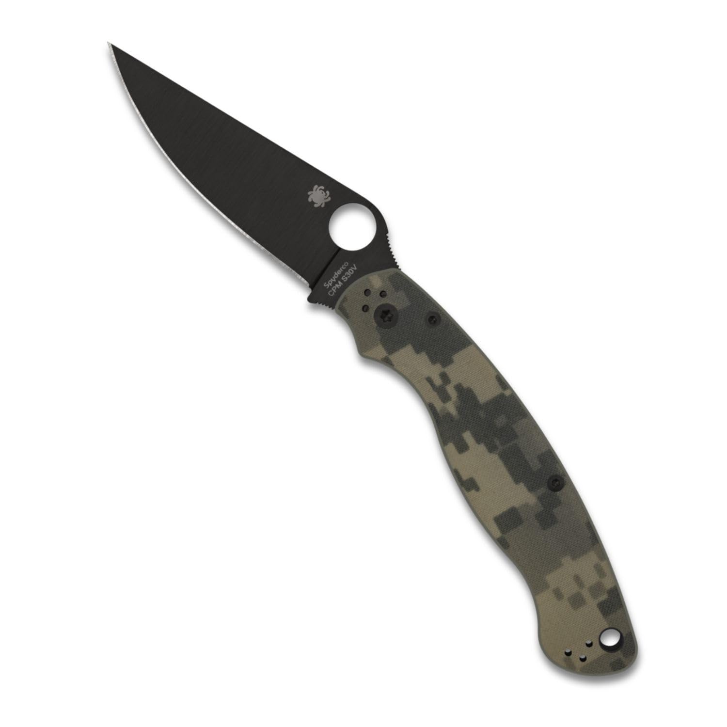 Spyderco Knives Military 2 C36GPCMOBK2 Black S30V Stainless and Camo G-10 Pocket Knife