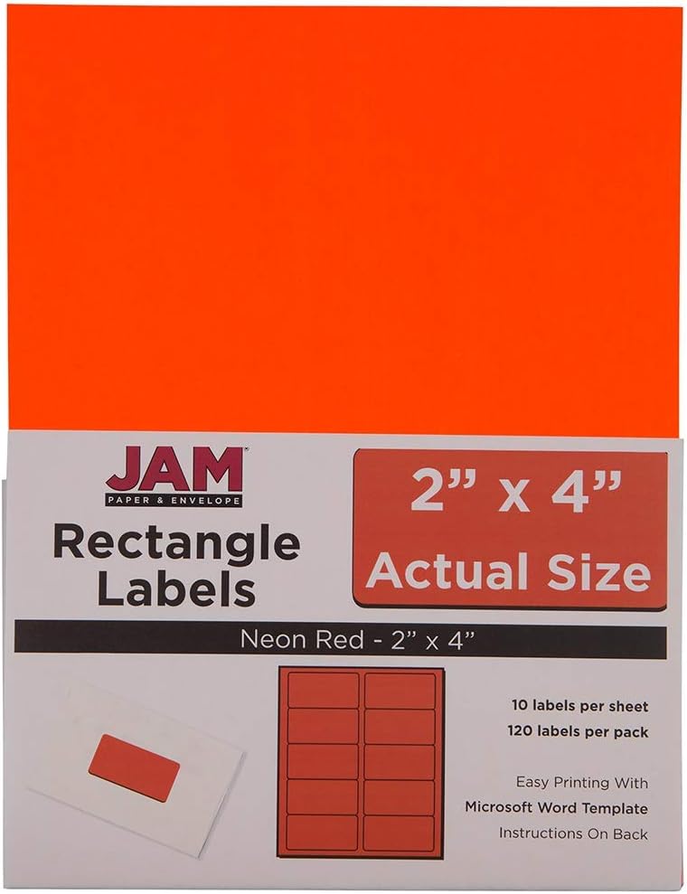 JAM PAPER Mailing Address Labels - Self-Adhesive Rectangular