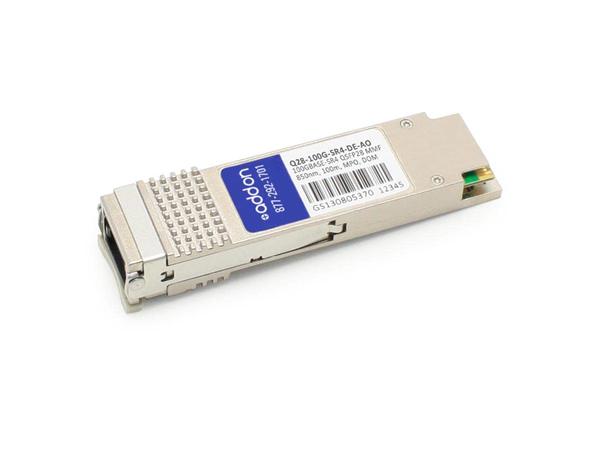 Addon Q28-100G-SR4-DE-AO QSFP28 transceiver module (equivalent to: Dell Q28-100G-SR4) - 100 Gigabit Ethernet