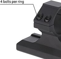 TRUGLO Tactical One-Piece Picatinny Style Scope Mount with Rings