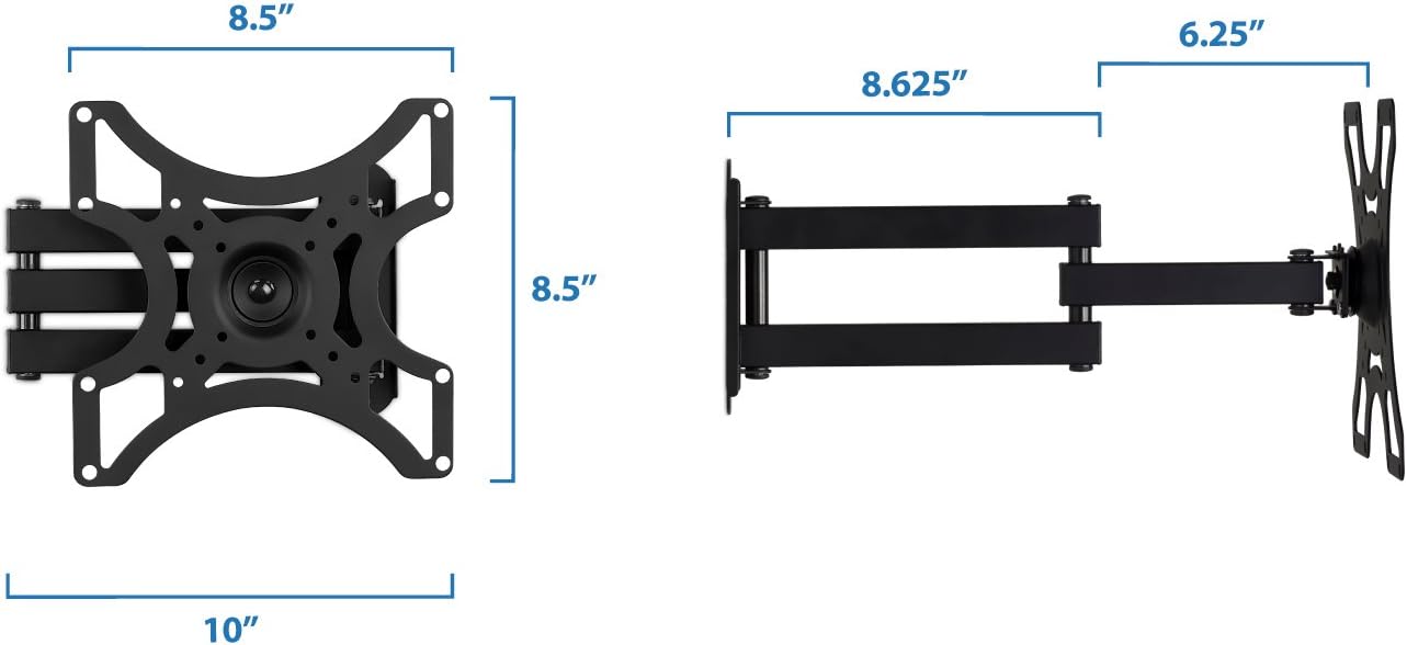Mount-It! TV Wall Mount Bracket with Full Motion Arm Fits 13-42” Flat Screen TVs VESA 75, 100, 200
