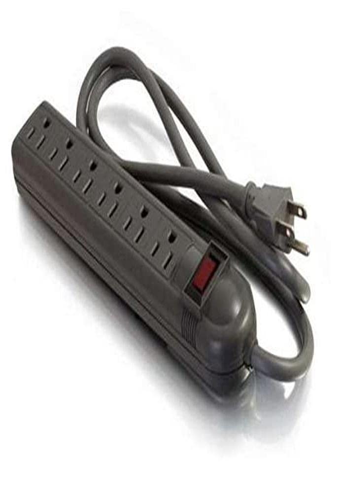 C2G Legrand 6 Outlet Power Strip with Surge Protector, Black Surge Suppressor Power Strip