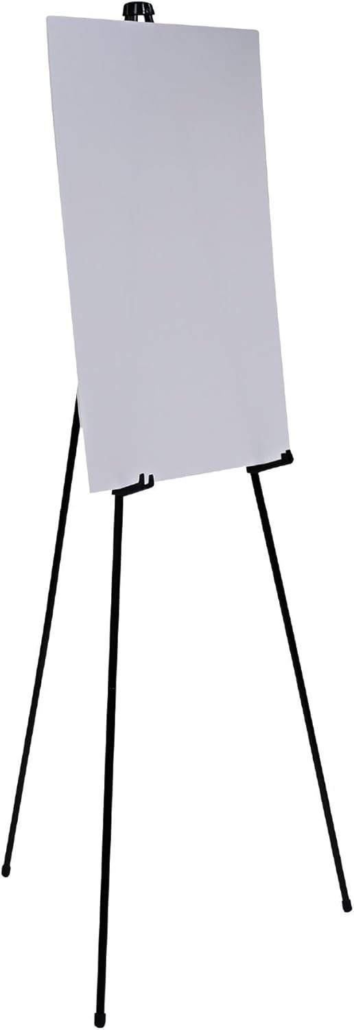 MASTERVISION Instant Display Easel, Steel, Black