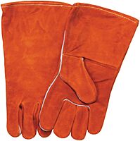 BEST WELDS 902-18GC - Split Cowhide Kevlar Welding Gloves, Large, Russet