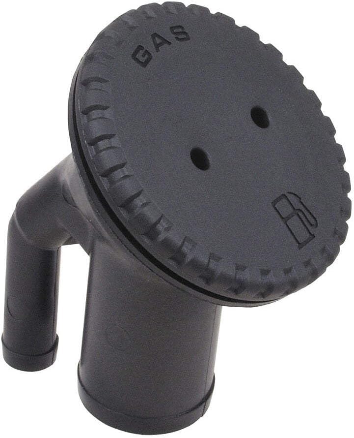 Perko 0542 Vented Fill f/1-1/2 Hose - Angled Neck - Gas - Black