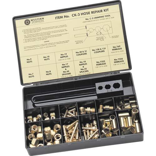 Western Enterprises CK-20 Other Hose Repair Kits, Fittings/Crimping Tool/Full Color Label/Description Chart, 0.5 Length