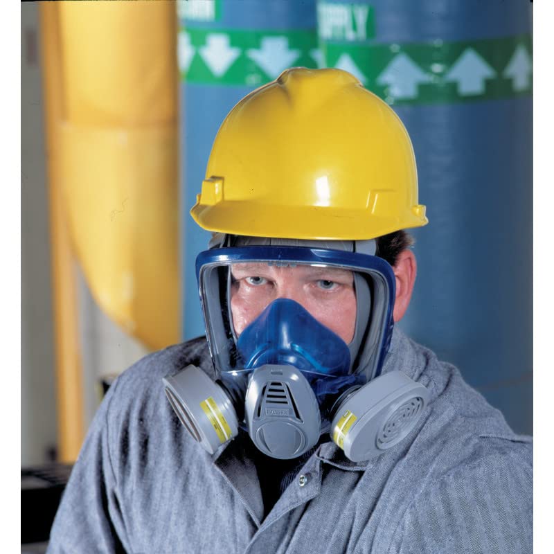 MSA 10028995 Advantage 3200 Series Full-Facepiece Respirator - Size: Medium, Harness Style: Rubber, Twin-Port