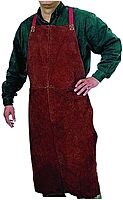 BEST WELDS 902-Q-5 - Select Split Cowhide Leather Bib Apron, 24" W x 36" L, Golden Brown