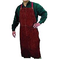 BEST WELDS 902-Q-5 - Select Split Cowhide Leather Bib Apron, 24" W x 36" L, Golden Brown