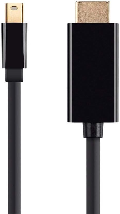 Monoprice Mini DisplayPort 1.2a to HDTV Cable - 6 Feet - Black | Supports Up to 4K Resolution And 3D Video