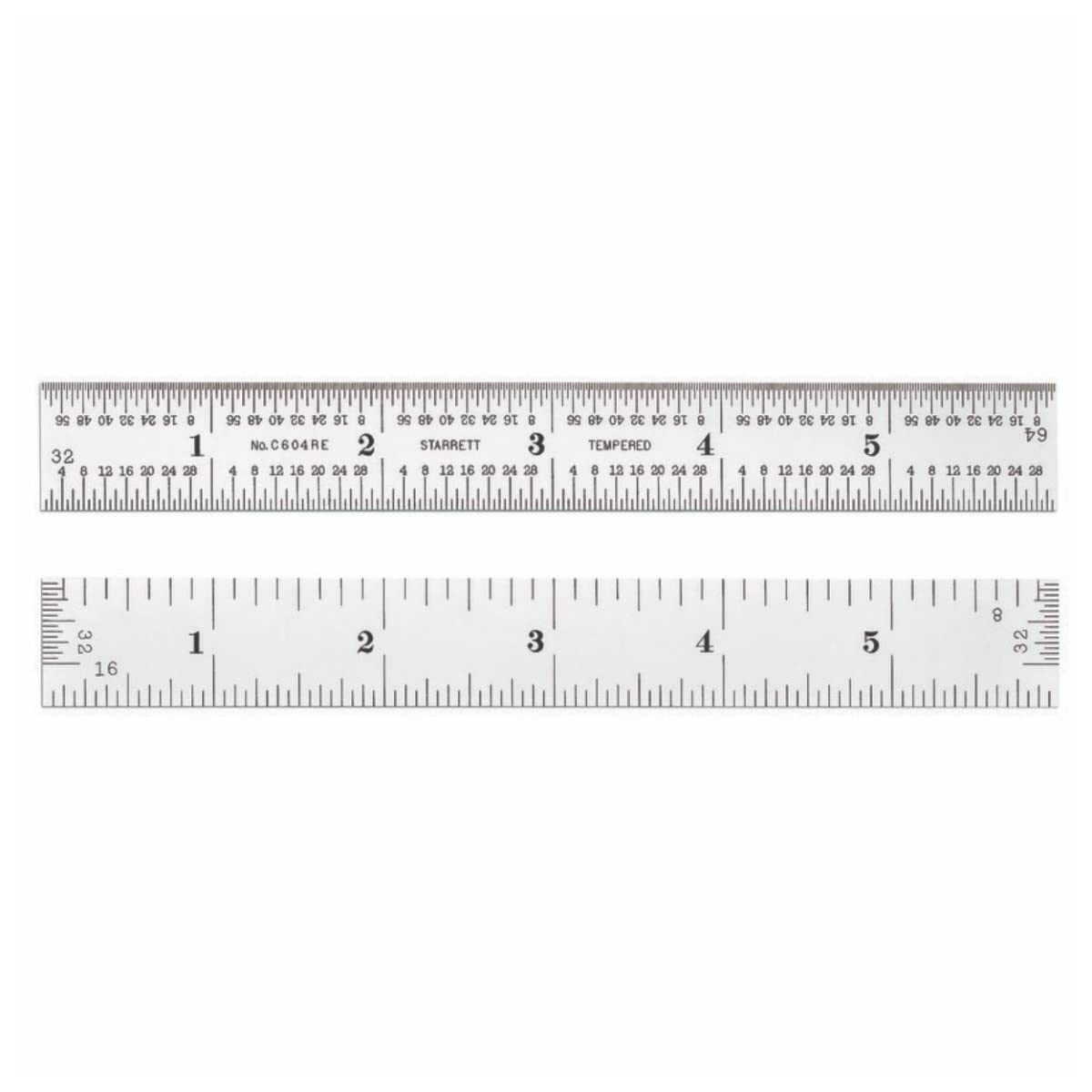 Starrett Spring Tempered Steel Rule with Satin Chrome Finish