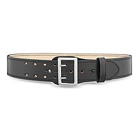 DUTYMAN 2-1/4" Plain Leather Sam Browne 2-Row Stitch Duty Belt - 100% Genuine Leather w/No Fillers