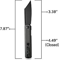 SENCUT Bronte Folding Pocket Knife with Front Flipper, 3.38 Inch 9Cr18MoV Reverse Tanto Blade