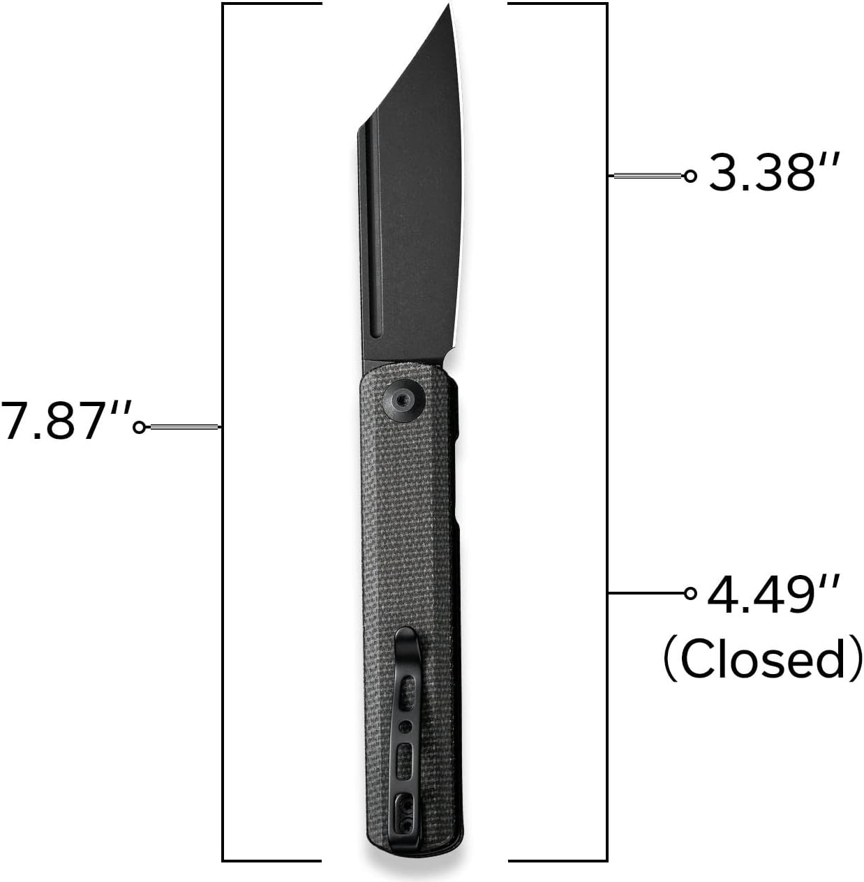 SENCUT Bronte Folding Pocket Knife with Front Flipper, 3.38 Inch 9Cr18MoV Reverse Tanto Blade