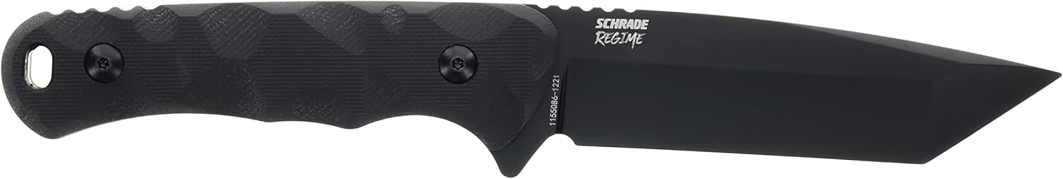 Schrade Delta Class Rigime Fixed Blade 8.5in with 3.83in AUS-8 Steel Blade and G-10 Handle for Hunting, and Bushcraft 2.0