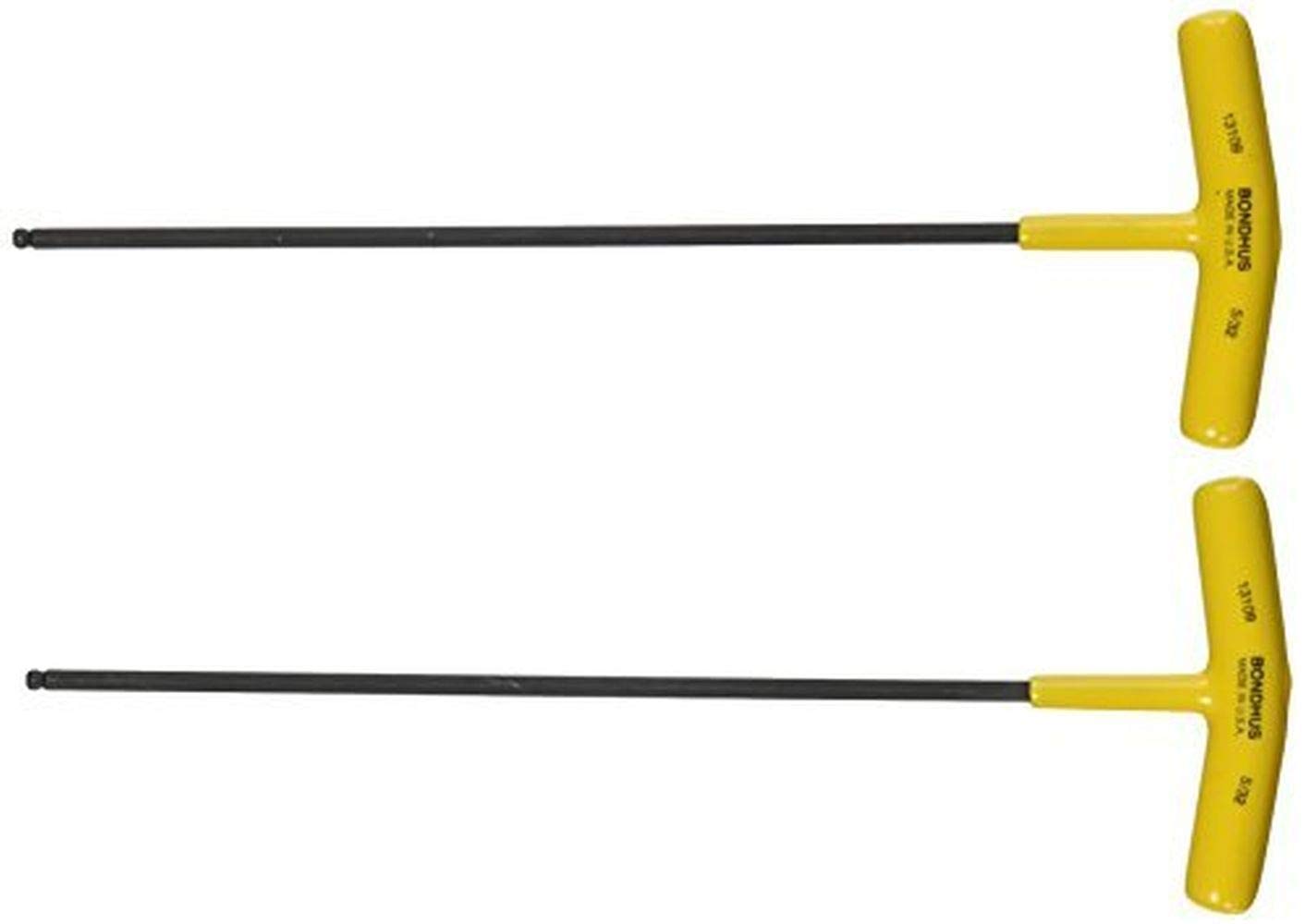 Bondhus 13109 5/32" Ball End Tip Graduated Length T-Handle with ProGuard Finish, 9.1", 2 Piece One Size (2 Piece)